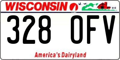 WI license plate 328OFV