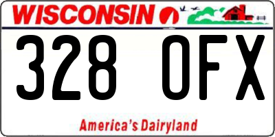 WI license plate 328OFX