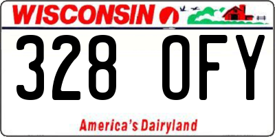 WI license plate 328OFY