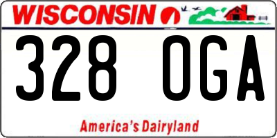 WI license plate 328OGA