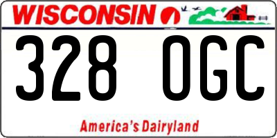 WI license plate 328OGC
