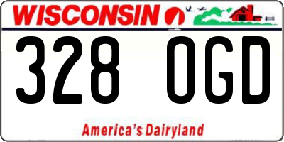 WI license plate 328OGD