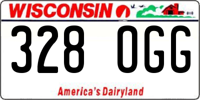 WI license plate 328OGG