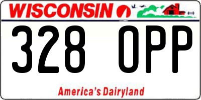 WI license plate 328OPP