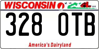 WI license plate 328OTB