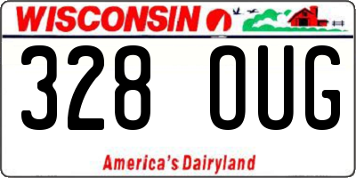 WI license plate 328OUG