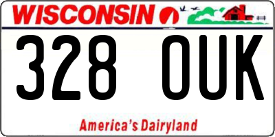 WI license plate 328OUK