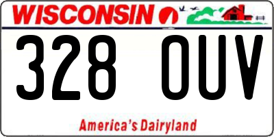 WI license plate 328OUV