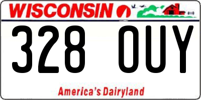 WI license plate 328OUY