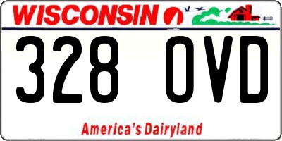 WI license plate 328OVD