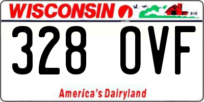 WI license plate 328OVF