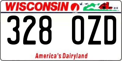 WI license plate 328OZD