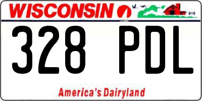 WI license plate 328PDL