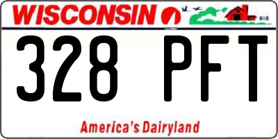 WI license plate 328PFT