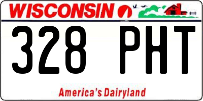 WI license plate 328PHT