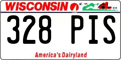 WI license plate 328PIS