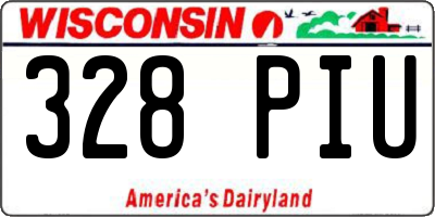 WI license plate 328PIU