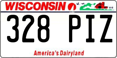 WI license plate 328PIZ