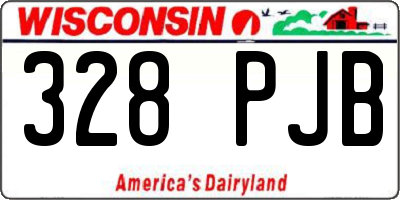 WI license plate 328PJB