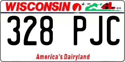 WI license plate 328PJC