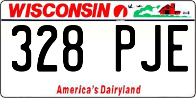 WI license plate 328PJE