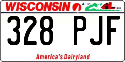 WI license plate 328PJF