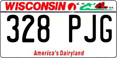 WI license plate 328PJG