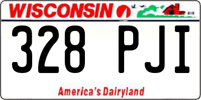 WI license plate 328PJI