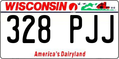 WI license plate 328PJJ