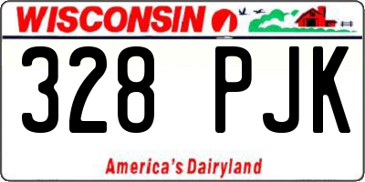 WI license plate 328PJK