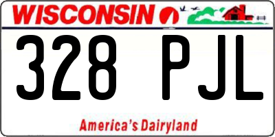 WI license plate 328PJL