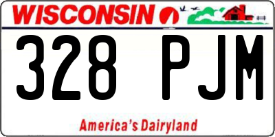 WI license plate 328PJM