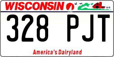 WI license plate 328PJT
