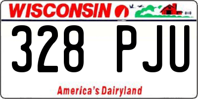 WI license plate 328PJU