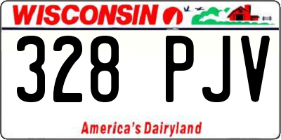 WI license plate 328PJV