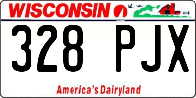 WI license plate 328PJX