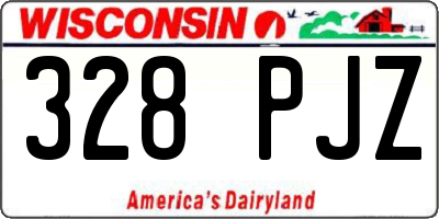 WI license plate 328PJZ