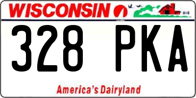 WI license plate 328PKA