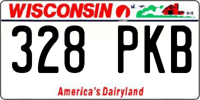 WI license plate 328PKB