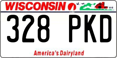 WI license plate 328PKD