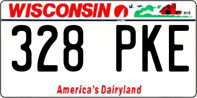 WI license plate 328PKE