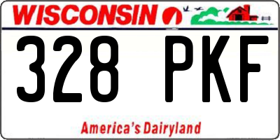 WI license plate 328PKF