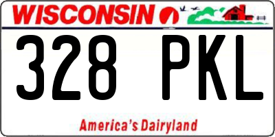 WI license plate 328PKL