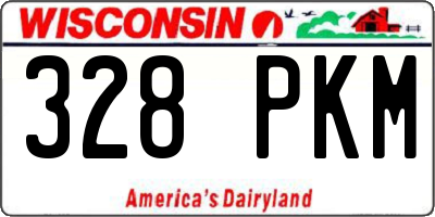WI license plate 328PKM