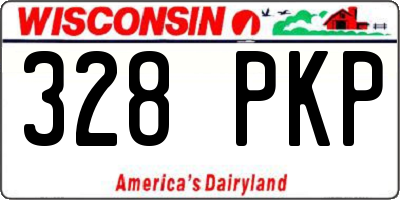 WI license plate 328PKP