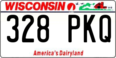 WI license plate 328PKQ