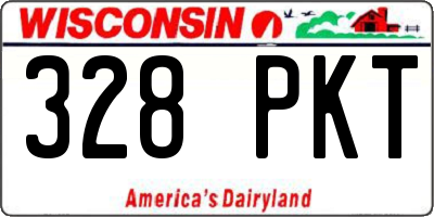 WI license plate 328PKT