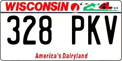 WI license plate 328PKV