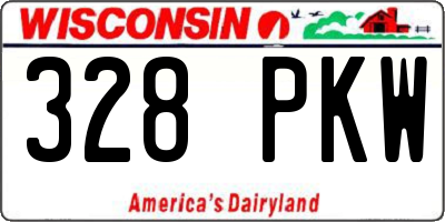 WI license plate 328PKW