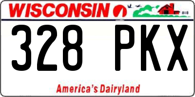 WI license plate 328PKX